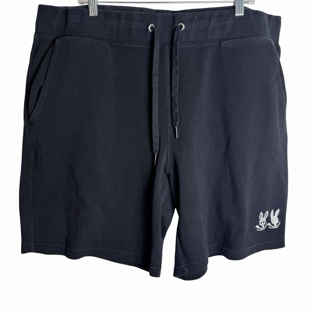 Psycho Bunny Men's Casual Shorts with Drawstring Black Size 2XL Lounge XXL